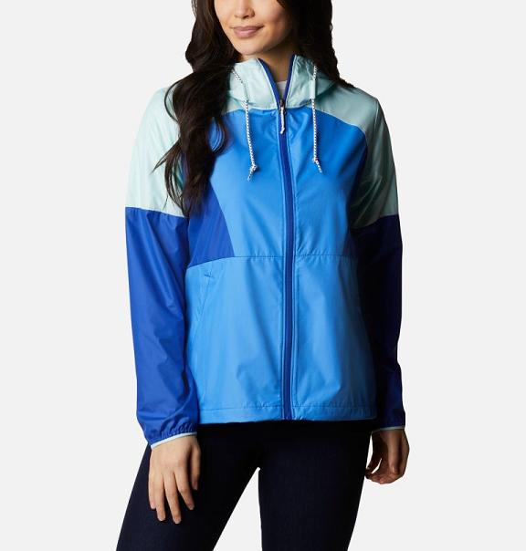 Columbia Side Hill Windbreaker Blue For Women's NZ96058 New Zealand